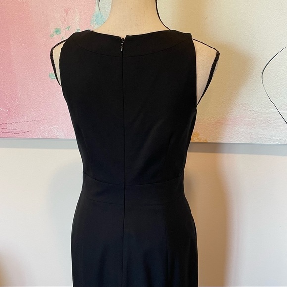 J Crew Dress Emmaleigh Wool Sheath Black sleeveless Pockets Classic size 2. - Picture 7 of 9